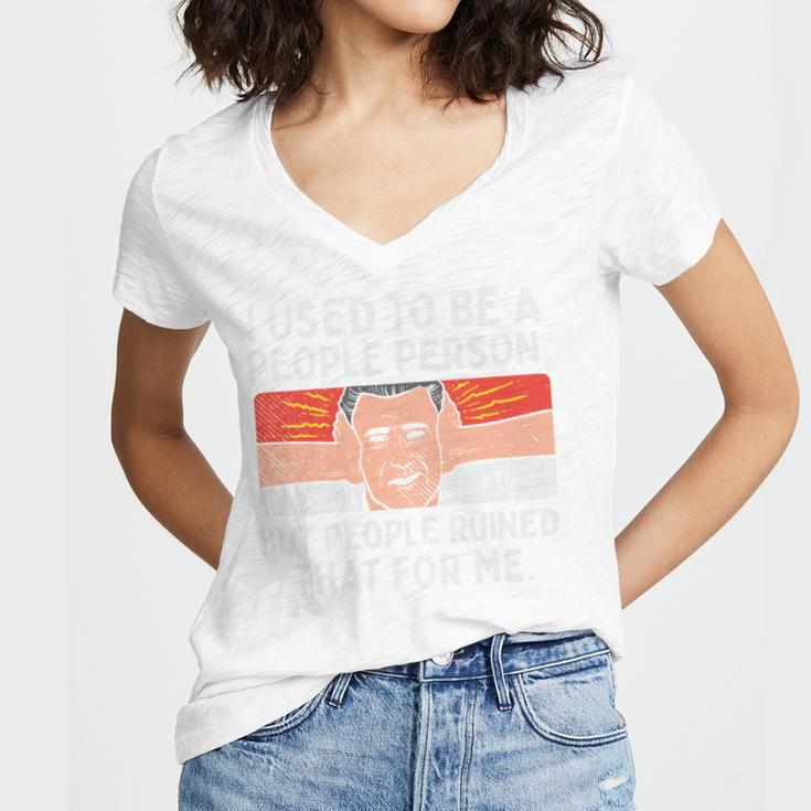 Antisocial Not A People Person Socially Selective Introvert Women's Jersey Short Sleeve Deep V-Neck Tshirt Antisocial Not A People Person Socially Selective Introvert Women's Jersey Short Sleeve Deep V-Neck Tshirt