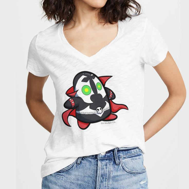 BODO Spawn Character Comic Book Shirt Premium Tri-Blend Women's Jersey Short Sleeve Deep V-Neck Tshirt