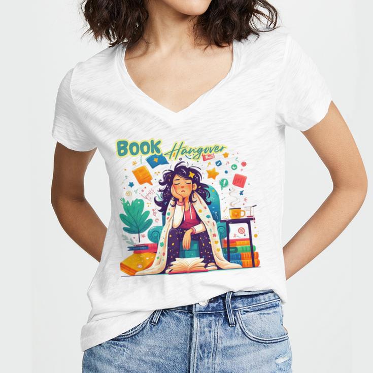 Book Lover Woman Woman Book Hangover Premium Tri-Blend Women's Jersey Short Sleeve Deep V-Neck Tshirt Book Lover Woman Woman Book Hangover Premium Tri-Blend Women's Jersey Short Sleeve Deep V-Neck Tshirt