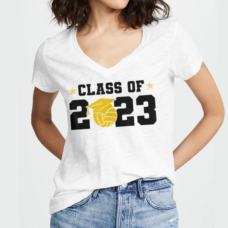Class Of 2023 Graduation Waterpolo Senior 2023 Women's Jersey Short Sleeve Deep V-Neck Tshirt