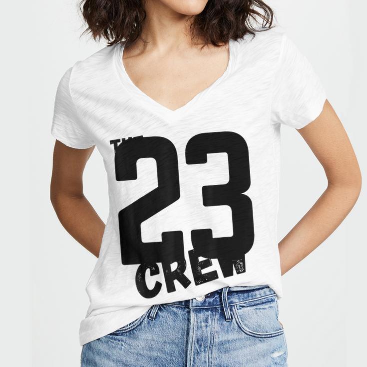 Class Of 2023 Seniors 23 Senior Graduation Idea Women's Jersey Short Sleeve Deep V-Neck Tshirt