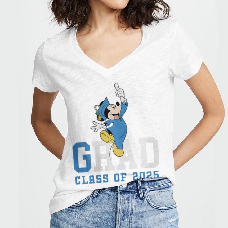 Disney Mickey Mouse 2025 Graduation Class Of '25 Rad Grad Premium Tri-Blend Women's Jersey Short Sleeve Deep V-Neck Tshirt