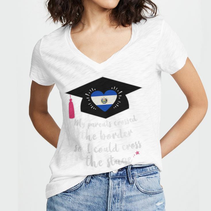El Salvador Pride Graduation 2019 Tshirt Premium Tri-Blend Women's Jersey Short Sleeve Deep V-Neck Tshirt