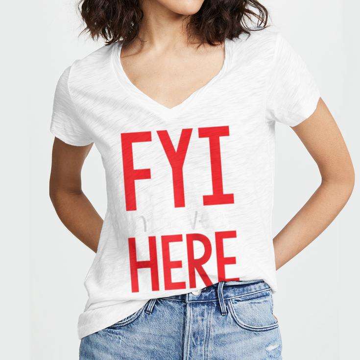 Fyi Introvert Here Raglan Baseball Tee Women's Jersey Short Sleeve Deep V-Neck Tshirt