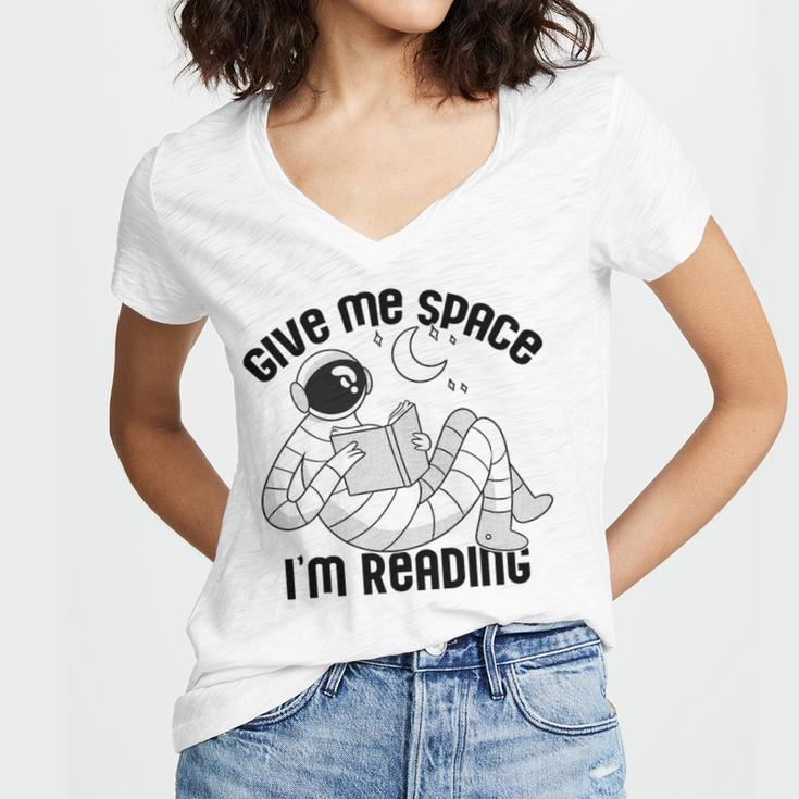 GIVE ME Space I'm Reading Kids Astronaut Book Reader Meme Premium Tri-Blend Women's Jersey Short Sleeve Deep V-Neck Tshirt GIVE ME Space I'm Reading Kids Astronaut Book Reader Meme Premium Tri-Blend Women's Jersey Short Sleeve Deep V-Neck Tshirt