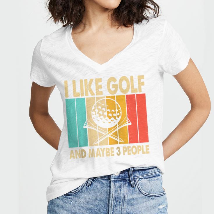 I Like Golf And Maybe 3 People Introvert Raglan Baseball Tee Women's Jersey Short Sleeve Deep V-Neck Tshirt I Like Golf And Maybe 3 People Introvert Raglan Baseball Tee Women's Jersey Short Sleeve Deep V-Neck Tshirt