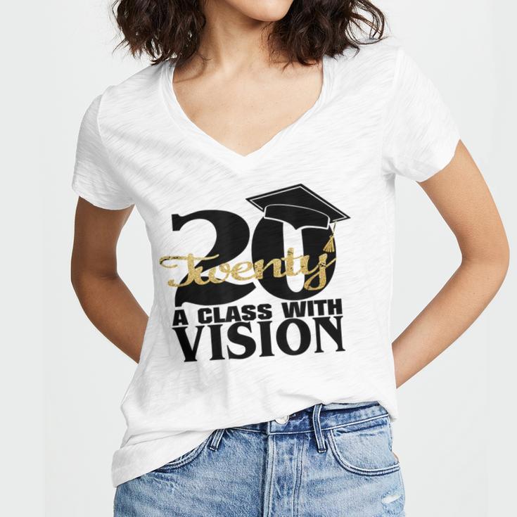 Graduation 2020 A Class With Vision Women's Jersey Short Sleeve Deep V-Neck Tshirt