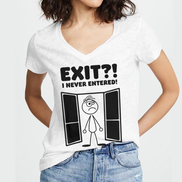 Irony Sarcasm Introvert Dry Humor Cartoon Comic Geek Nerd Women's Jersey Short Sleeve Deep V-Neck Tshirt Irony Sarcasm Introvert Dry Humor Cartoon Comic Geek Nerd Women's Jersey Short Sleeve Deep V-Neck Tshirt