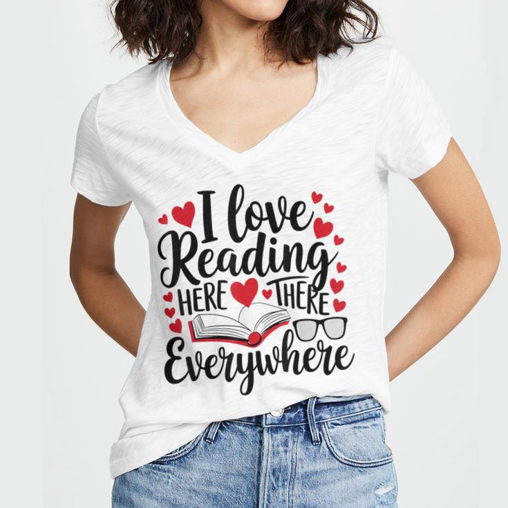 Its A Good Day To Read Book Across America Kids Women's Jersey Short Sleeve Deep V-Neck Tshirt