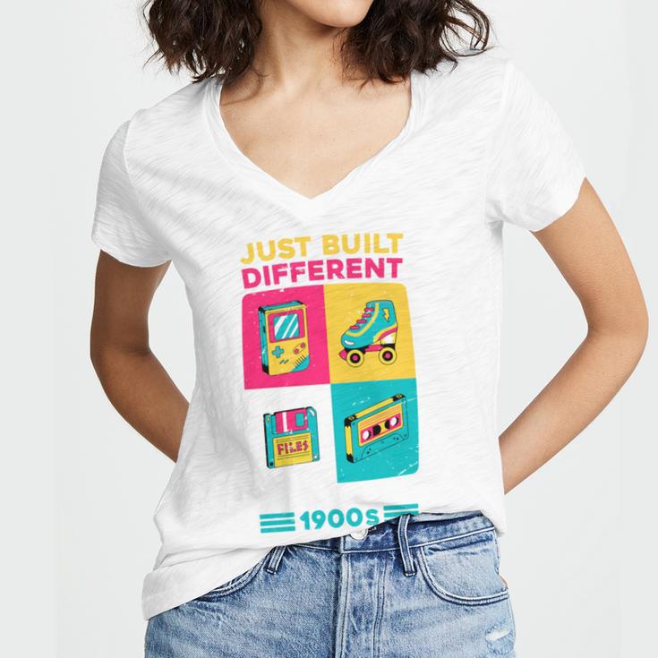 Just Built Different I'M From The 1900S Retro Women's Jersey Short Sleeve Deep V-Neck Tshirt