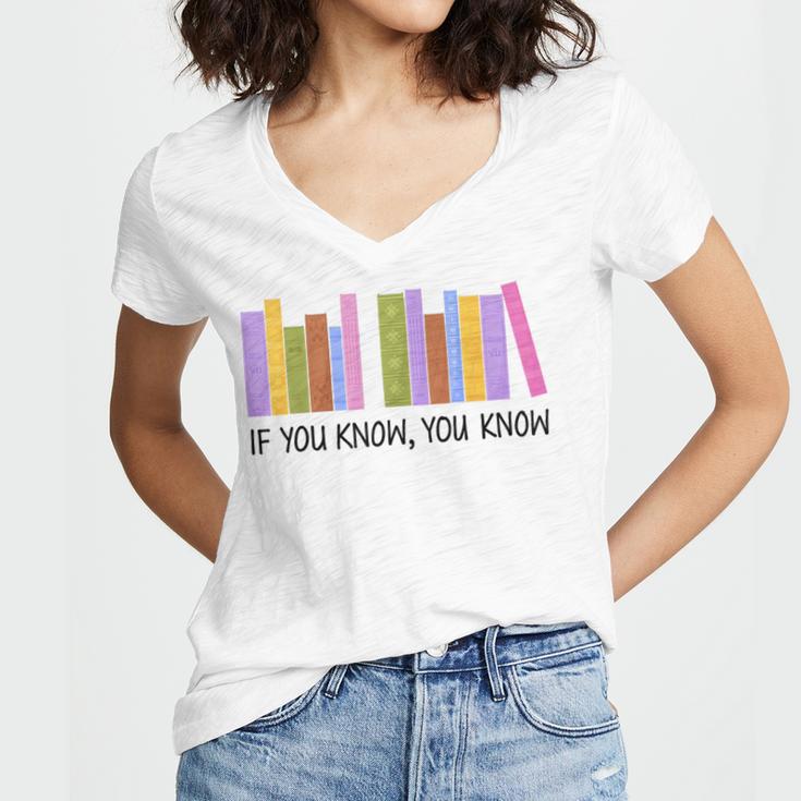 If You Know You Know 6 7 Reading Books Lovers Women's Jersey Short Sleeve Deep V-Neck Tshirt If You Know You Know 6 7 Reading Books Lovers Women's Jersey Short Sleeve Deep V-Neck Tshirt