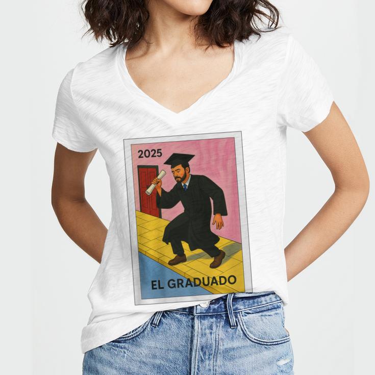 Mexican For Graduation 2025 El Graduado Premium Tri-Blend Women's Jersey Short Sleeve Deep V-Neck Tshirt