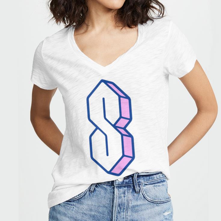 Millenial Nostalgia That S You Drew In Notebooks In School Women's Jersey Short Sleeve Deep V-Neck Tshirt
