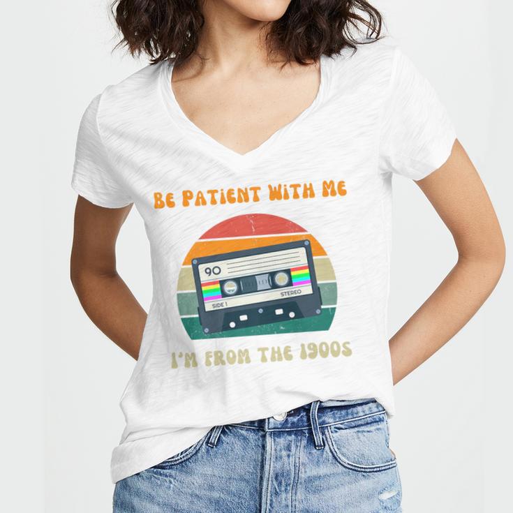 Be Patient With Me I'm From The 1900s Birthday Premium Women's Jersey Short Sleeve Deep V-Neck Tshirt Be Patient With Me I'm From The 1900s Birthday Premium Women's Jersey Short Sleeve Deep V-Neck Tshirt