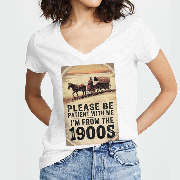 Be Patient With Me I'm From The 1900s Birthday Retirement Premium Tri-Blend Women's Jersey Short Sleeve Deep V-Neck Tshirt Be Patient With Me I'm From The 1900s Birthday Retirement Premium Tri-Blend Women's Jersey Short Sleeve Deep V-Neck Tshirt