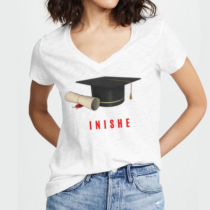 PhD Graduation Celebration For Finished Phd Grad Men Women Women's Jersey Short Sleeve Deep V-Neck Tshirt