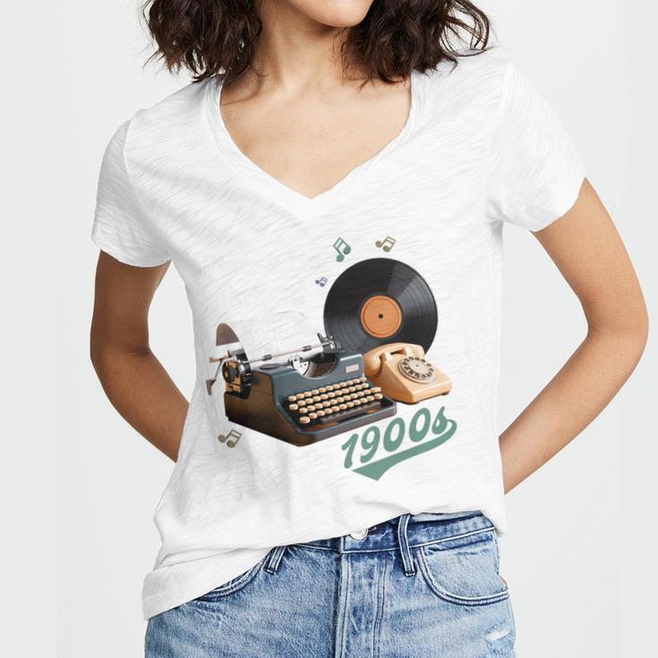 Please BePatient I'm From The 1900s Sarcastic Joke Premium Tri-Blend Women's Jersey Short Sleeve Deep V-Neck Tshirt