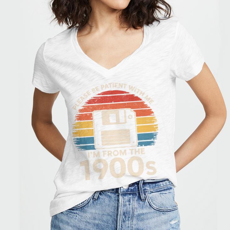 Please Be Patient With Me I'm From The 1900s Floppy Disk Premium Tri-Blend Women's Jersey Short Sleeve Deep V-Neck Tshirt Please Be Patient With Me I'm From The 1900s Floppy Disk Premium Tri-Blend Women's Jersey Short Sleeve Deep V-Neck Tshirt