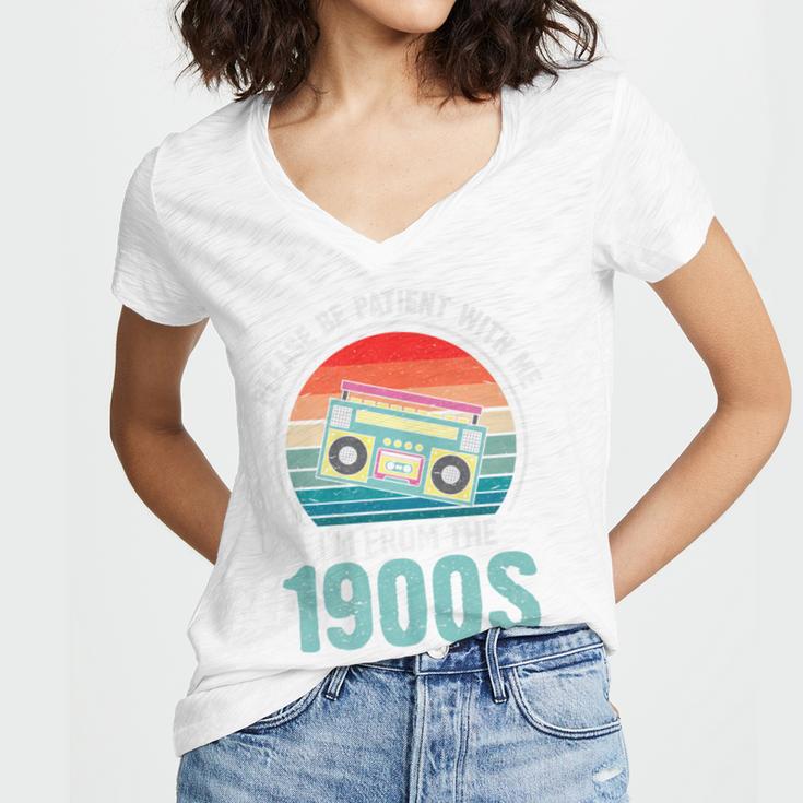 Please Be Patient With Me I'm From The 1900s Music Premium Women's Jersey Short Sleeve Deep V-Neck Tshirt Please Be Patient With Me I'm From The 1900s Music Premium Women's Jersey Short Sleeve Deep V-Neck Tshirt