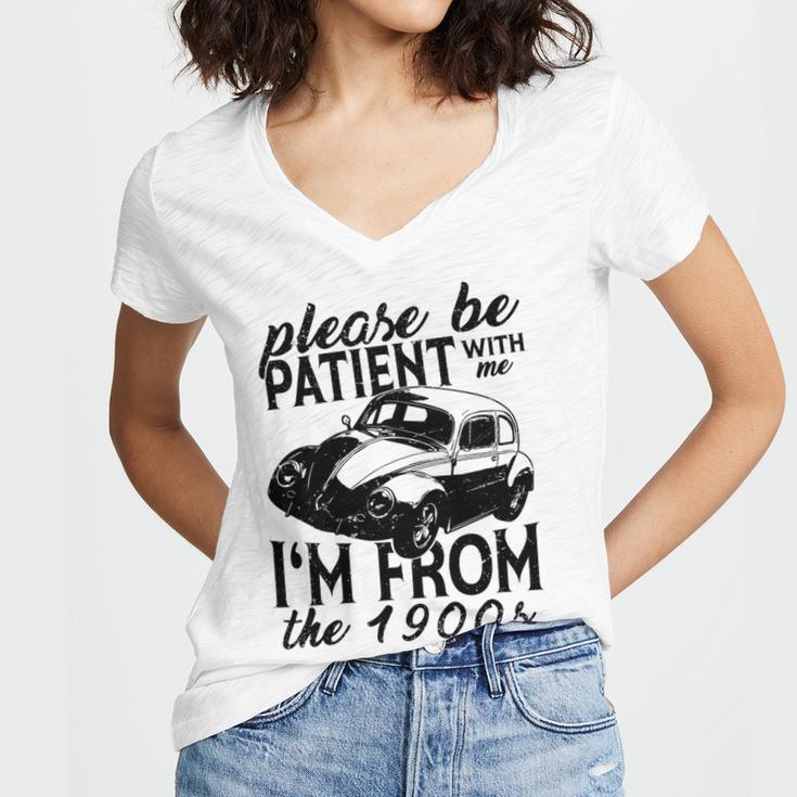 Please Be Patient With Me I'm From The 1900s Vintage Classic Premium Tri-Blend Women's Jersey Short Sleeve Deep V-Neck Tshirt Please Be Patient With Me I'm From The 1900s Vintage Classic Premium Tri-Blend Women's Jersey Short Sleeve Deep V-Neck Tshirt