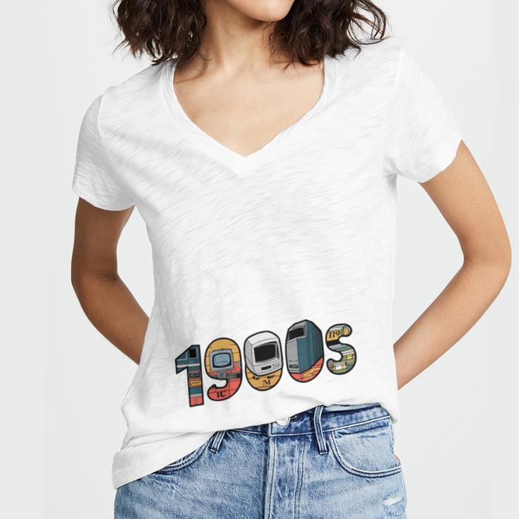Please Be Patient I'm From The 1900s Vintage Tech Graphic Women's Jersey Short Sleeve Deep V-Neck Tshirt Please Be Patient I'm From The 1900s Vintage Tech Graphic Women's Jersey Short Sleeve Deep V-Neck Tshirt