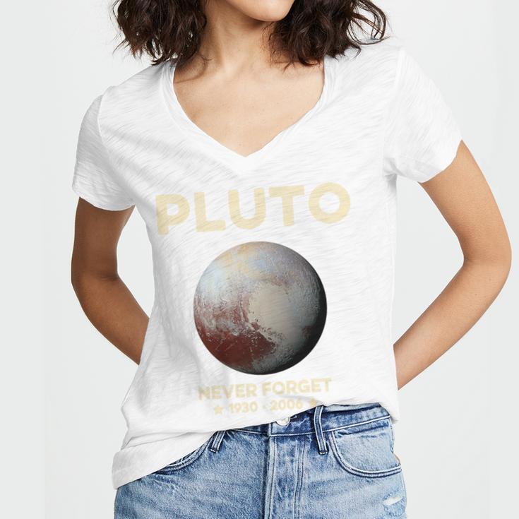 Pluto Never Forget 1930-2006 Planet Space Science Nostalgia Premium Tri-Blend Women's Jersey Short Sleeve Deep V-Neck Tshirt Pluto Never Forget 1930-2006 Planet Space Science Nostalgia Premium Tri-Blend Women's Jersey Short Sleeve Deep V-Neck Tshirt