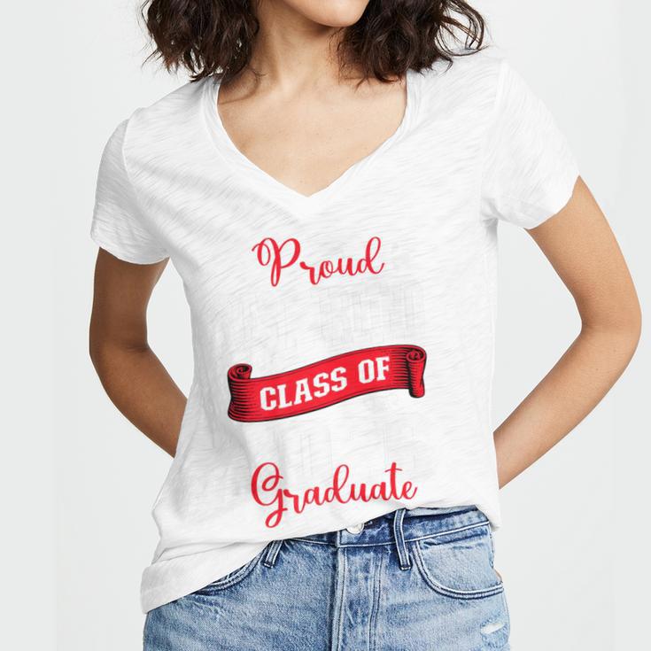 Proud Best Freind Of a Class Of 2026 Graduate For Graduation Premium Women's Jersey Short Sleeve Deep V-Neck Tshirt