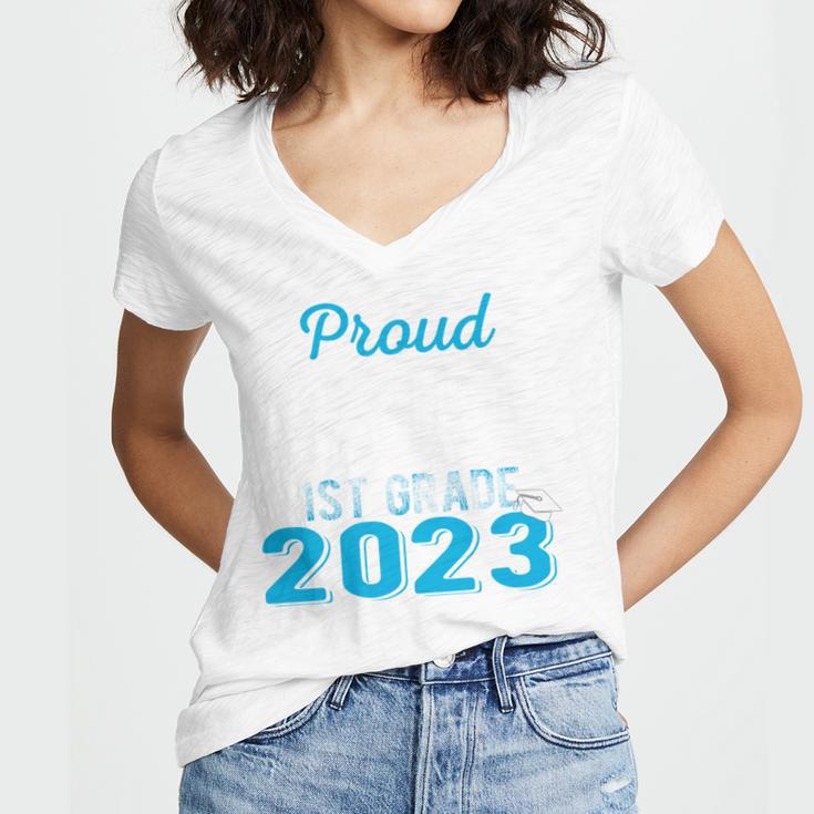 Proud Great Grandpa Of 1st Grade Graduate 2023 Graduation Women's Jersey Short Sleeve Deep V-Neck Tshirt