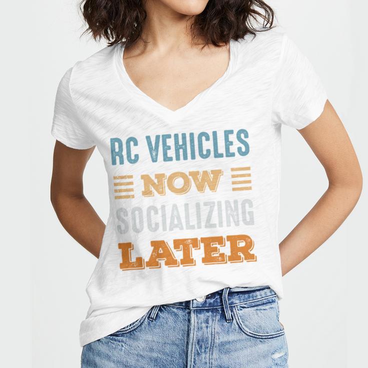 RC Vehicles Now Minimal Socializing Introvert Vintage Women's Jersey Short Sleeve Deep V-Neck Tshirt RC Vehicles Now Minimal Socializing Introvert Vintage Women's Jersey Short Sleeve Deep V-Neck Tshirt