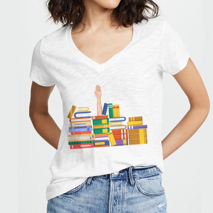 Reading Books Librarian Reader Nerd I'm Ok Teacher Women's Jersey Short Sleeve Deep V-Neck Tshirt Reading Books Librarian Reader Nerd I'm Ok Teacher Women's Jersey Short Sleeve Deep V-Neck Tshirt