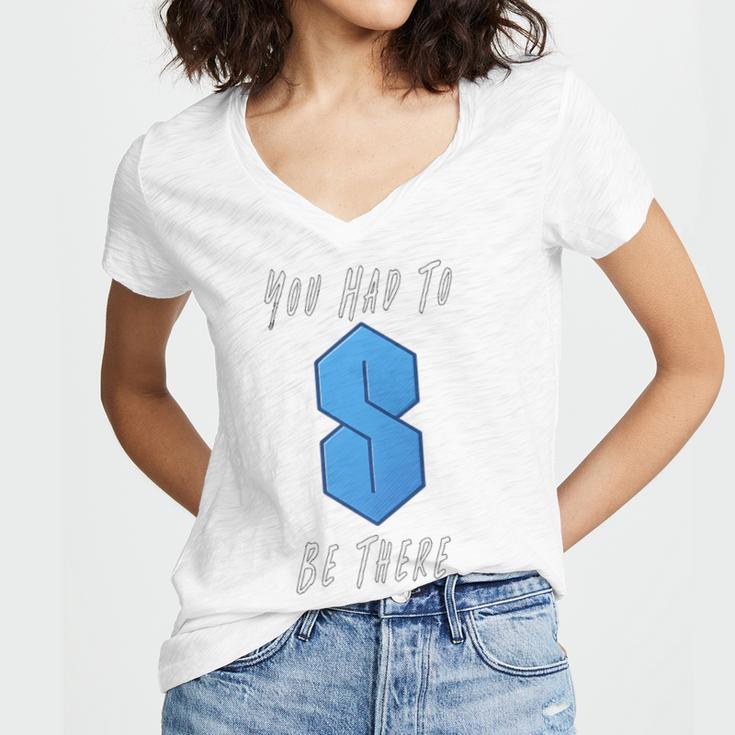 You Had To Be There S Nostalgia Premium Tri-Blend Women's Jersey Short Sleeve Deep V-Neck Tshirt