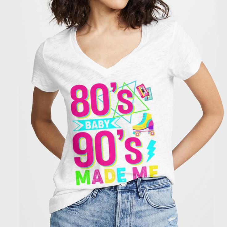 Retro 1980s 80's Baby 1990s 90's Made Me Nostalgia Vibes Premium Tri-Blend Women's Jersey Short Sleeve Deep V-Neck Tshirt Retro 1980s 80's Baby 1990s 90's Made Me Nostalgia Vibes Premium Tri-Blend Women's Jersey Short Sleeve Deep V-Neck Tshirt