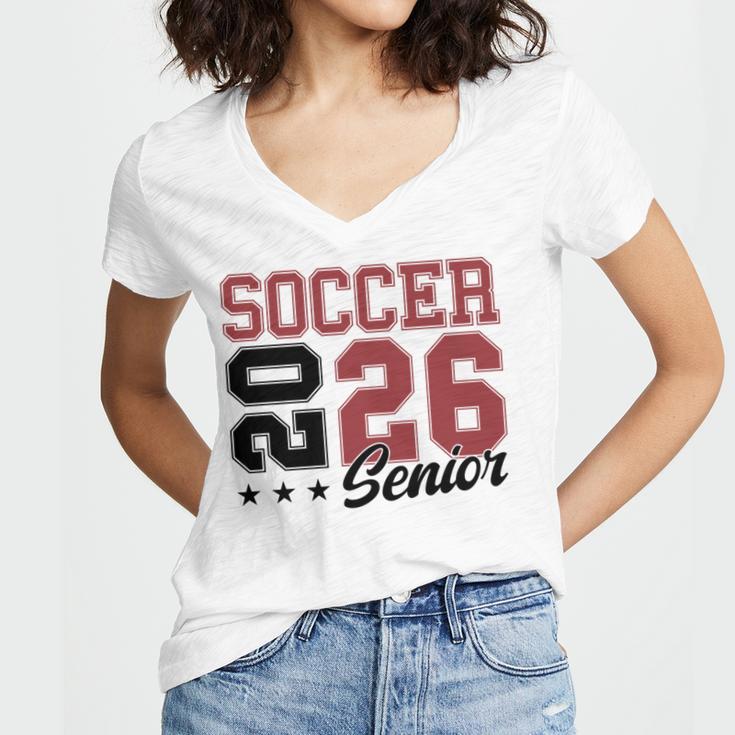 Soccer Senior Night Soccer Senior 2026 Graduation 71 Women's Jersey Short Sleeve Deep V-Neck Tshirt