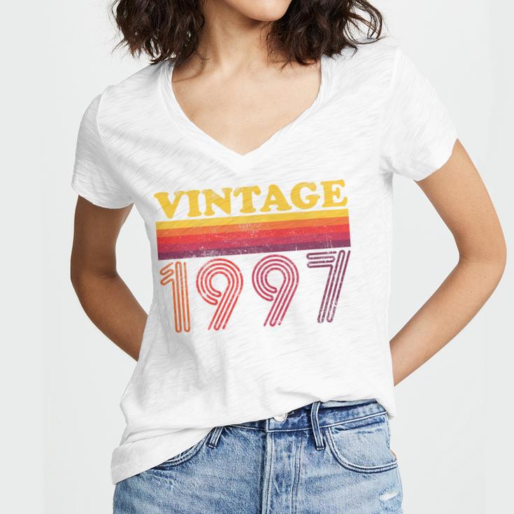 Vintage 1997 Retro Style 90's Born Nostalgia Vibes Birthday Premium Tri-Blend Women's Jersey Short Sleeve Deep V-Neck Tshirt Vintage 1997 Retro Style 90's Born Nostalgia Vibes Birthday Premium Tri-Blend Women's Jersey Short Sleeve Deep V-Neck Tshirt
