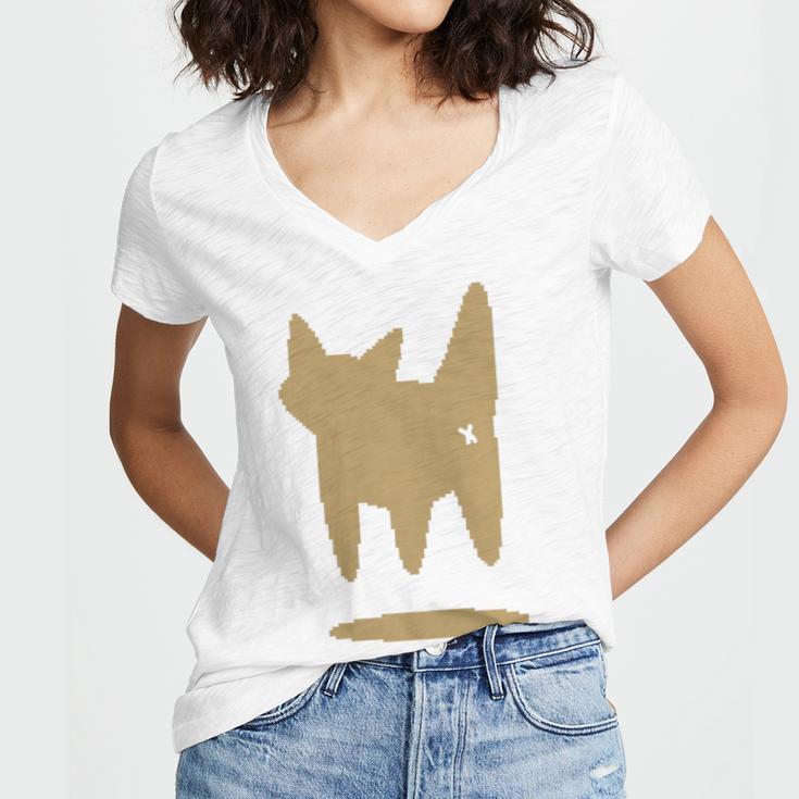 Yk2 Cat With Tomboy Tail 90s Nostalgia Downtown Indie Premium Tri-Blend Women's Jersey Short Sleeve Deep V-Neck Tshirt Yk2 Cat With Tomboy Tail 90s Nostalgia Downtown Indie Premium Tri-Blend Women's Jersey Short Sleeve Deep V-Neck Tshirt