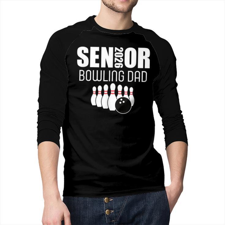 2026 Senior Bowling Dad Bowling Team Parent Helper Men Baseball Raglan Shirt