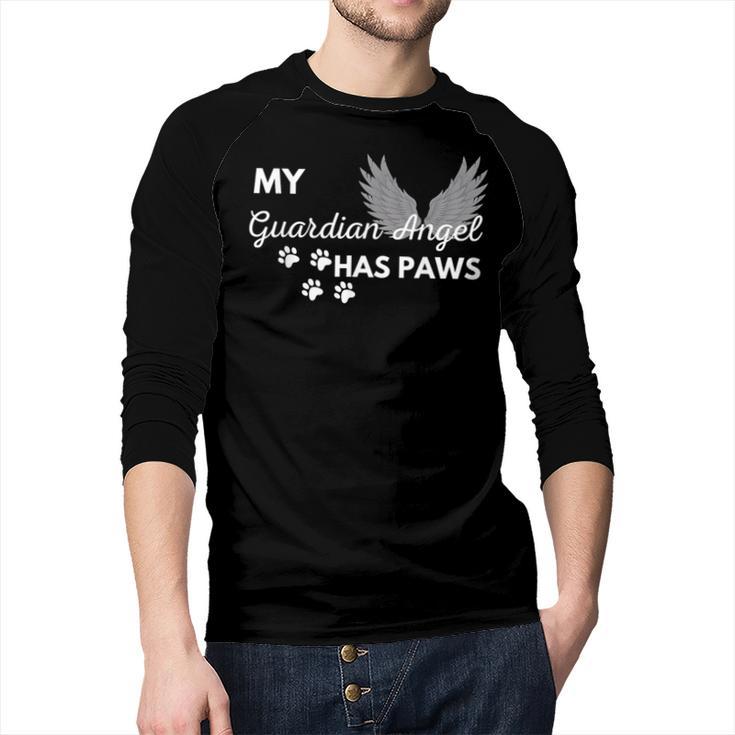 My Angel Has Paws Shirt Pet Memorial Cat Dog Dad Mom Men Women Girls Kids Men Baseball Raglan Shirt