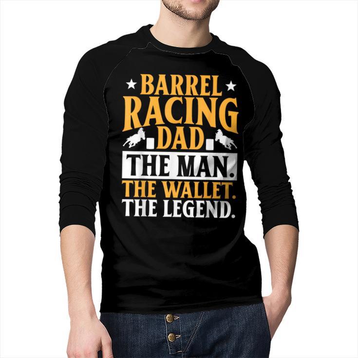Barrel Racing Dad Horse Barrel Racer Men Baseball Raglan Shirt