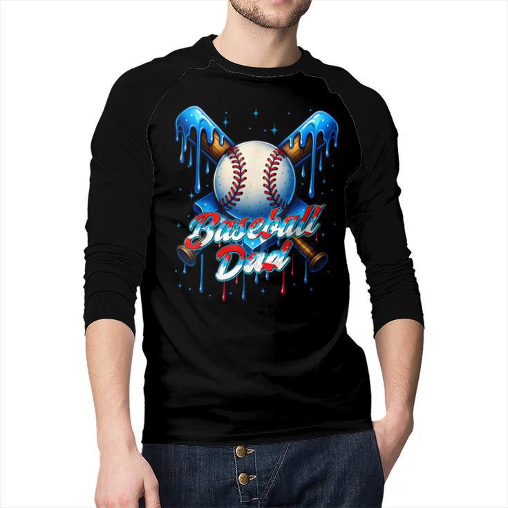 Baseball Drip Dad Father Day Birthday Group Matching Family Men Baseball Raglan Shirt