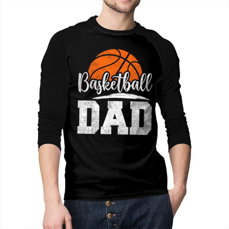 Basketball Dad Basketball Player Game Day Father's Day Men Baseball Raglan Shirt