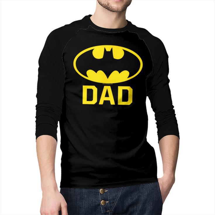 Batman Bat Dad Men Baseball Raglan Shirt