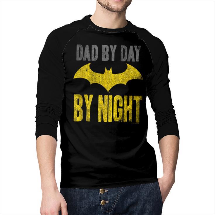 Batman Dad By Day Men Baseball Raglan Shirt
