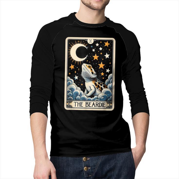 Bearded Dragon Tarot Card Beardie Mom Beardie Dad Men Women Men Baseball Raglan Shirt