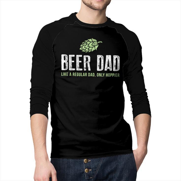 Beer Dad Shirt Cute Hops Drinking Men Baseball Raglan Shirt