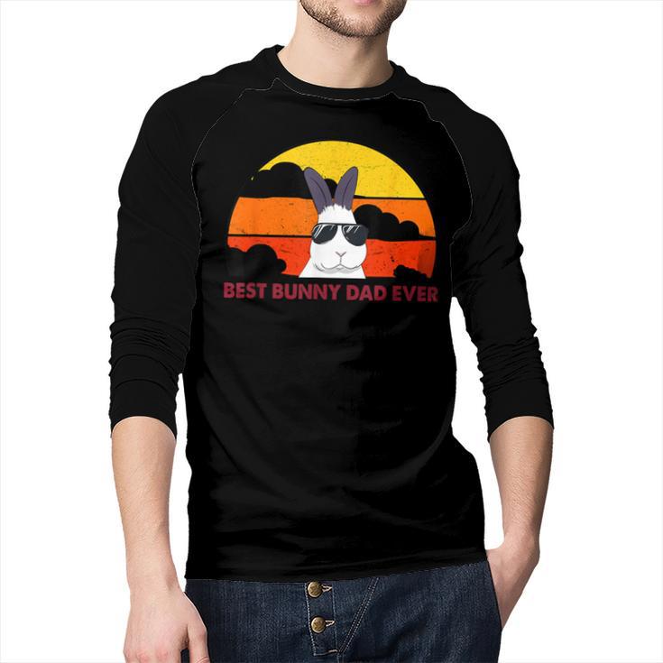 Best Bunny Dad Ever Rabbit Jumper Dad Men Baseball Raglan Shirt