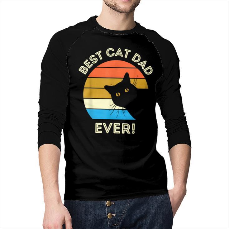 Best Cat Dad Ever Men Men Baseball Raglan Shirt