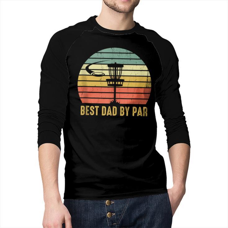 Best Dad By Par Disc Golf Father's Day Men Baseball Raglan Shirt