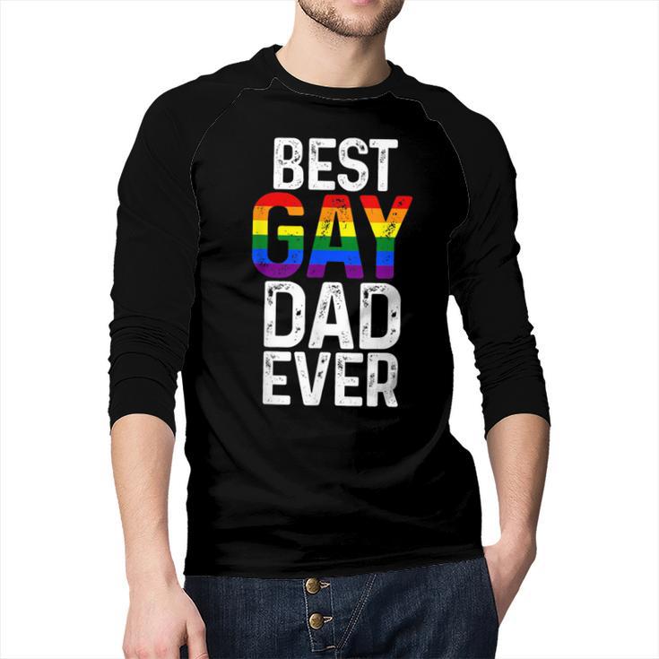 Best Gay Dad Ever LGBTQ Men Baseball Raglan Shirt