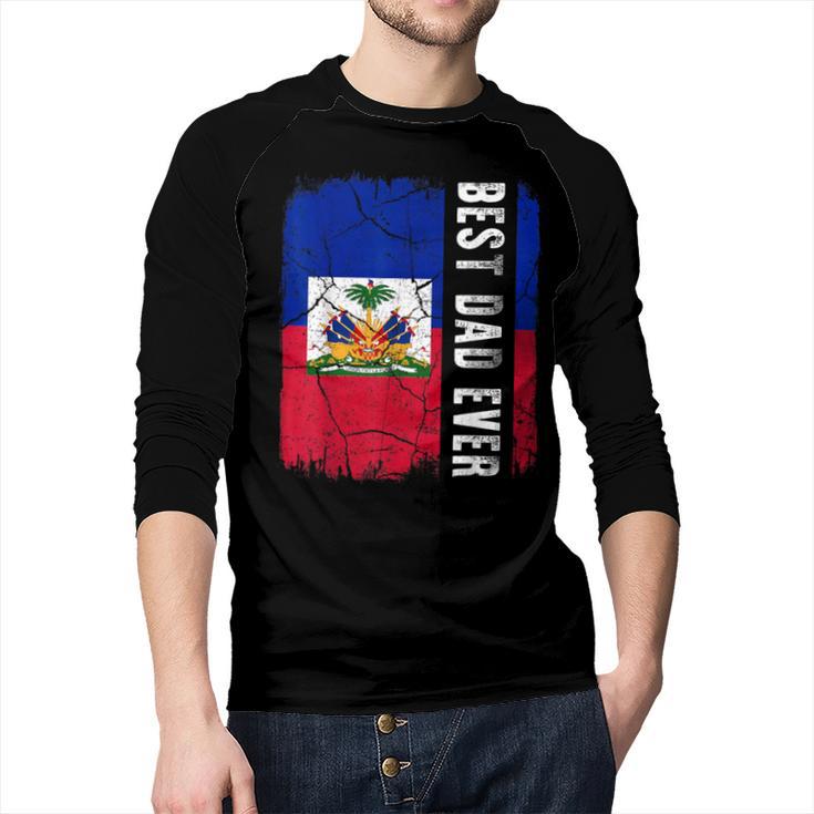 Best Haitian Dad Ever Haiti Daddy Father's Day Men Baseball Raglan Shirt