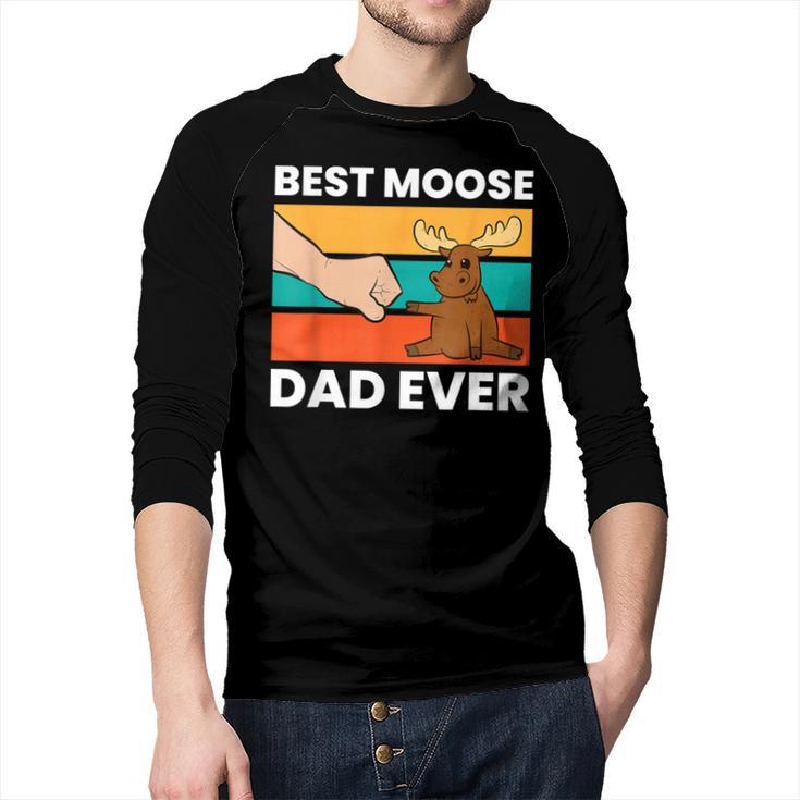Best Moose Dad Ever Moose Men Baseball Raglan Shirt